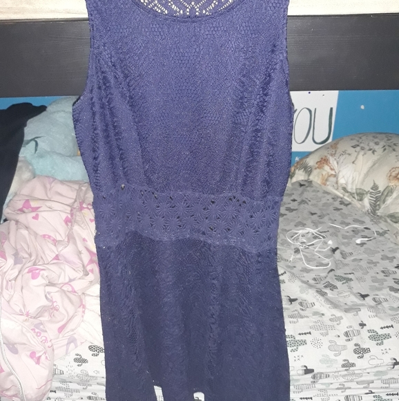Navy blue lace dress - Picture 1 of 3